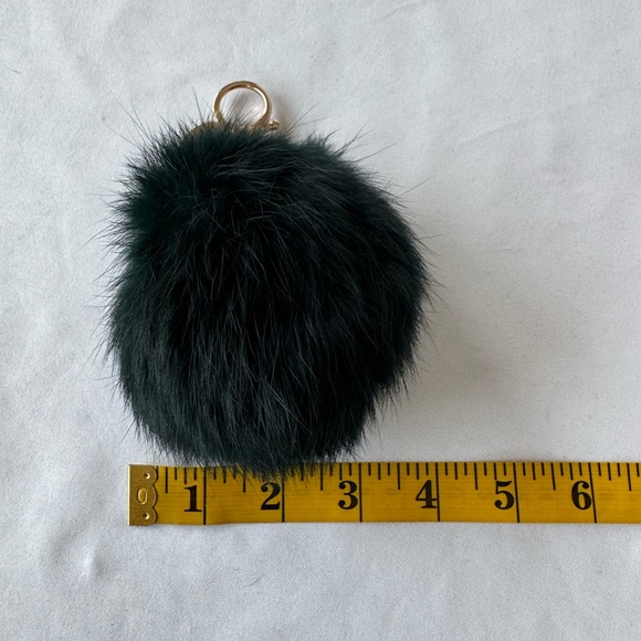 3 Pom Pom Bag Charm Key Chain Faux Fur Very Soft - Picture 7 of 8